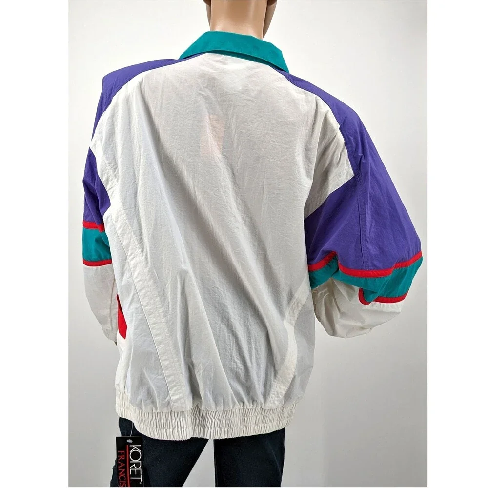 NWT Vintage 1990s Koret Francisca Windbreaker Jacker Oversized Size XL